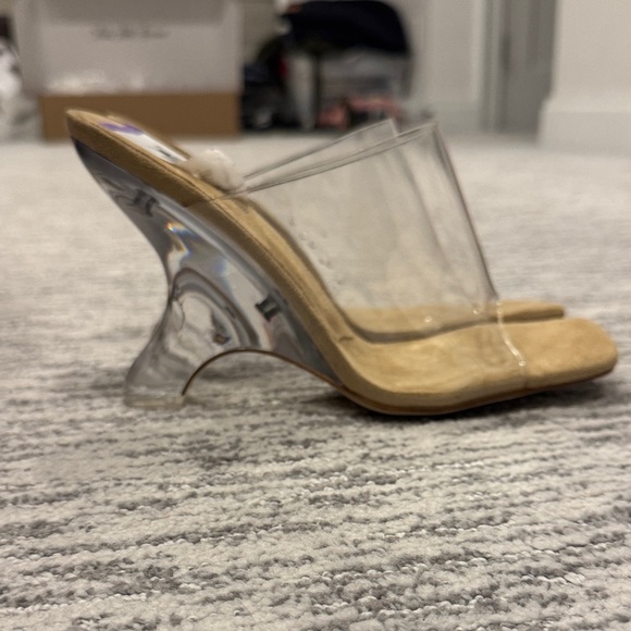 Jeffrey Campbell Transparent Heels with Tan Insole - Picture 2 of 7